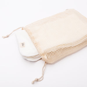 Bamboo washable wipes with cotton bag