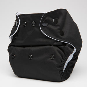 pēpi collection - Jet Black. Reusable nappies