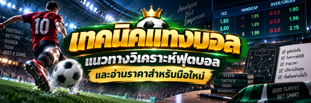 เทคนิคแทงบอล แนวทางวิเคราะห์ฟุตบอลและอ่านราคาสำหรับมือใหม่